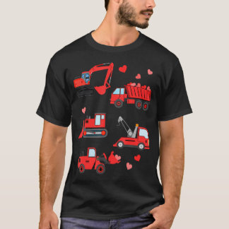 Valentijnsdag Boys Kinder peuter constructie vrach T-shirt