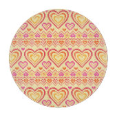 Valentijnsdag breipatroonpatroon snijplank (Voorkant)