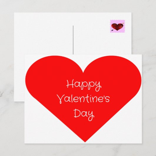 Valentijnsdag Briefkaart (Voorkant / Achterkant)