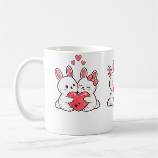 Valentijnsdag Bunny Mok | Cute Couple Konijnen 