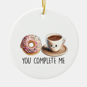Valentijnsdag Cadeau Koffie Maakt Me Compleet Keramisch Ornament