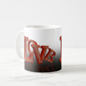 Valentijnsdag cadeau LOVE mok (Voorkant links)