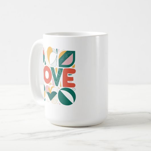 Valentijnsdag cadeau, Mok ontwerp, Liefde mok (Voorkant links)