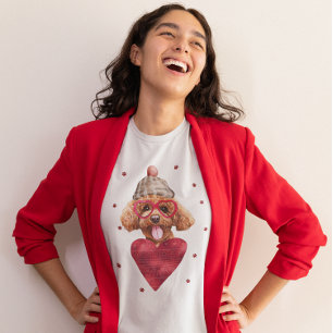 Valentijnsdag Cadeau Poodle Hond T-shirt