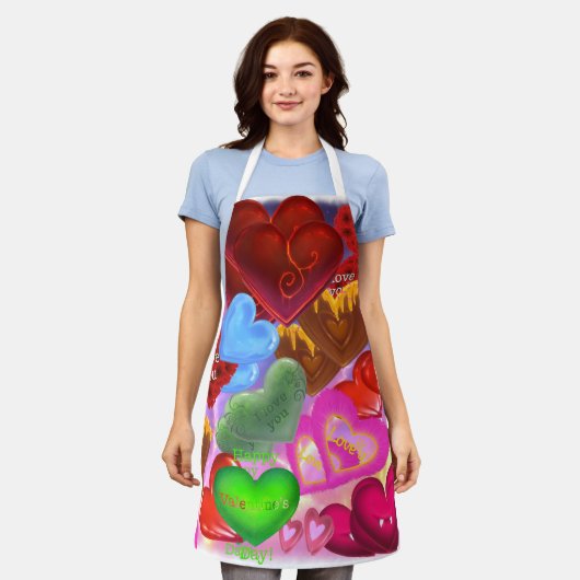 Valentijnsdag cadeau schort (Gedragen)