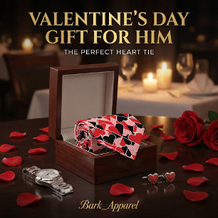 Valentijnsdag cadeau voor vriend/man stropdas