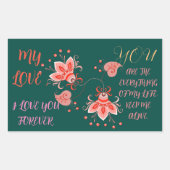 VALENTIJNSDAG CADEAU VOOR VRIENDIN, VROUW, MAN RECHTHOEKIGE STICKER (Voorkant)