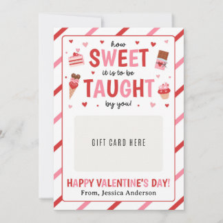 Valentijnsdag Cadeaukaarthouder voor Leraren Kaart