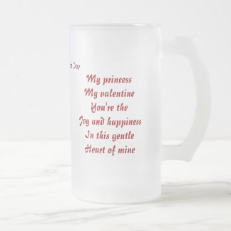 Valentijnsdag cadeaus-mijn prinses matglas bierpul