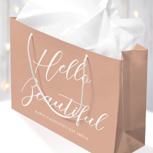 Valentijnsdag Cadeautas Elegant Schrift Roze Zand