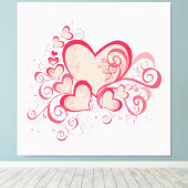 Valentijnsdag Canvas afdrukken (Insitu (Houten vloer))