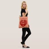 Valentijnsdag Canvas tas (Op model)