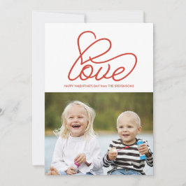 Valentijnsdag Card met Love and Photo Feestdagenkaart