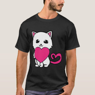 Valentijnsdag Cat Love Feline Kitten Fan T-shirt