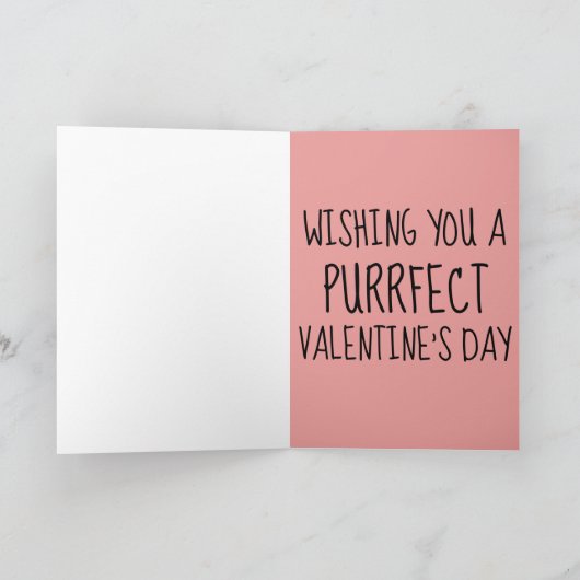 VALENTIJNSDAG CAT-WENSKAARTEN, PANDA-KAT KAART (Binnen)