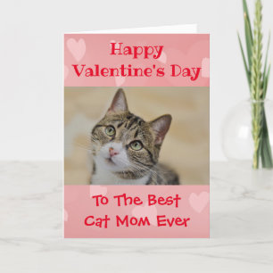 Valentijnsdag Cat Worlds Best Mam Ever Pet Photo Feestdagen Kaart