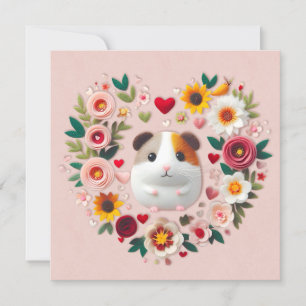 Valentijnsdag Cavia Feestdagenkaart