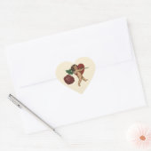 Valentijnsdag Cherub en Victoriaans Roos Hart Sticker (Envelop)