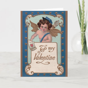 Valentijnsdag, Cherub met liefdesbrieven Feestdagen Kaart