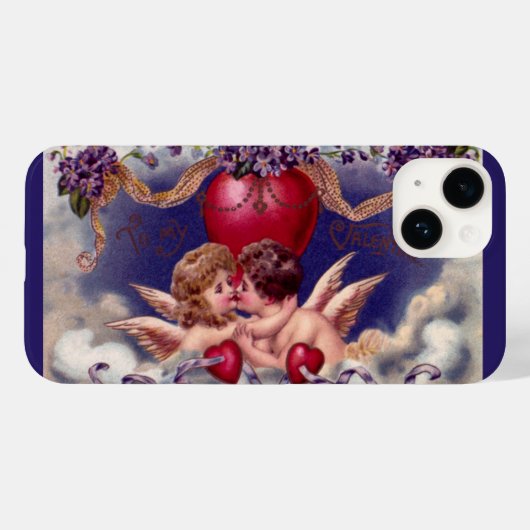  Valentijnsdag Cherubs Hug in Clouds Case-Mate iPhone Case (Achterkant (horizontaal))