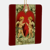 Valentijnsdag, Cherubs maken een wens Keramisch Ornament (Rechts)