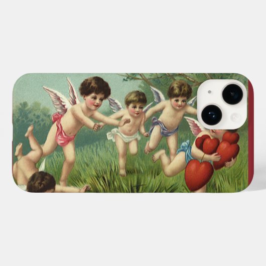 Valentijnsdag Cherubs met liefdesharten Case-Mate iPhone Case (Achterkant (horizontaal))