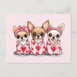 Valentijnsdag Chihuahua Dogs Briefkaart