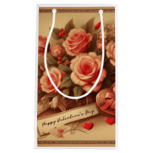 Valentijnsdag Chocolade en Bloemen Klein Cadeauzakje