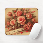  Valentijnsdag Chocolade en Bloemen Muismat (Met muis)