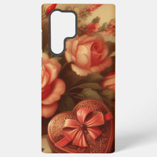  Valentijnsdag Chocolade en Bloemen Samsung Galaxy Hoesje