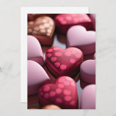 Valentijnsdag Chocolade Feestdagenkaart (Voorkant / Achterkant)