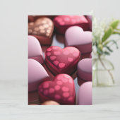 Valentijnsdag Chocolade Feestdagenkaart (Staand voorkant)