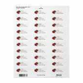 Valentijnsdag Chocolate Cherry Cordial Snoep Etiket (Full Sheet)