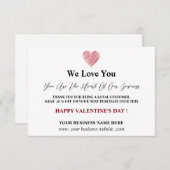 Valentijnsdag Client Appreciation Bedankkaart (Voorkant / Achterkant)