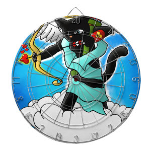 Valentijnsdag Coal Black Cupid Cat+BGC Dartbord