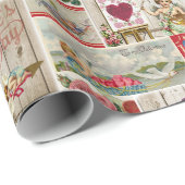 Valentijnsdag Collage - Engelen, harten Cadeaupapier (Rol Hoek)