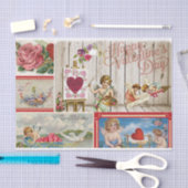  Valentijnsdag Collage - Engelen, harten Tissuepapier (Craft)