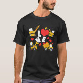 Valentijnsdag constructiedrong Vrachtwagen C T-shirt (Voorkant)