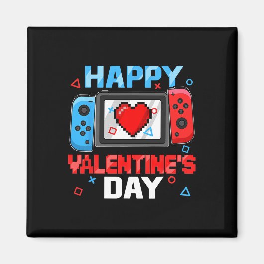 Valentijnsdag Controller Video Game Hart Boy Tod Magneet (Voorkant)