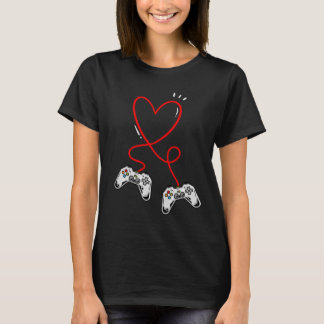 Valentijnsdag Controllers Hart Videospel Gamer  T-shirt