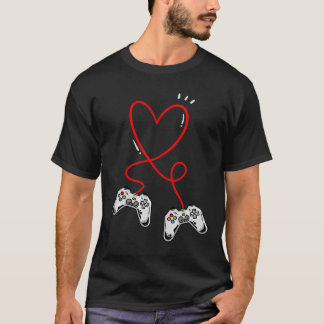 Valentijnsdag Controllers Hart Videospel Gamer  T-shirt