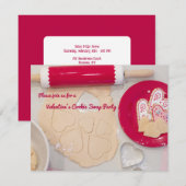Valentijnsdag Cookie Swap Party Kaart (Voorkant / Achterkant)