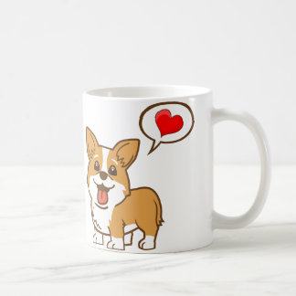 Valentijnsdag Corgi Heart Coffee Mok