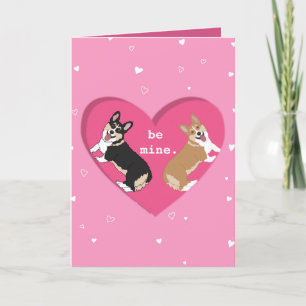Valentijnsdag Corgi XOXO Bedankkaart