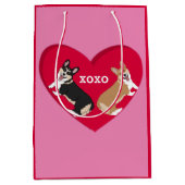 Valentijnsdag Corgi XOXO Medium Cadeauzakje (Voorkant)