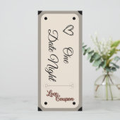 Valentijnsdag Coupon Editable (Staand voorkant)