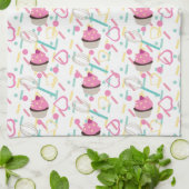 Valentijnsdag Cupcake Bakery Whisk Theedoek (Gevouwen)