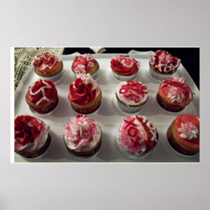 Valentijnsdag Cupcakes Poster