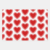 Valentijnsdag Cupid Arrow Harten rood wit Inpakpapier Vel (Voorkant 2)
