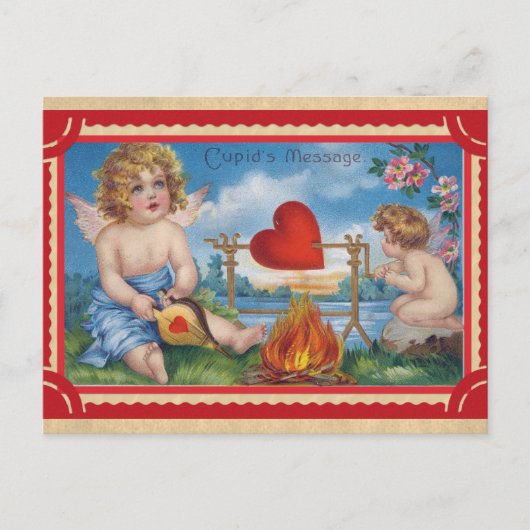  Valentijnsdag Cupid Message Briefkaart (Voorkant)